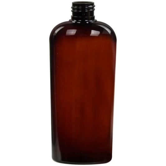 Amber Gradient Oval PET Bottle - 8 oz (12 Pack)