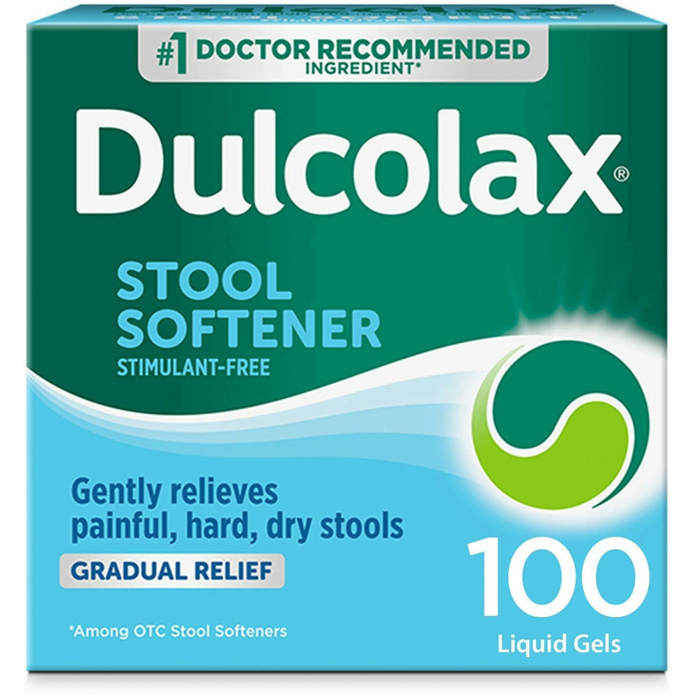 Dulcolax Stool Softener, 100 Mg, Liquid Gels