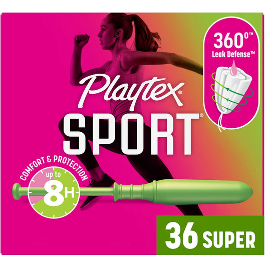 Playtex Sport Plastic Tampons Unscented Super Absorbency