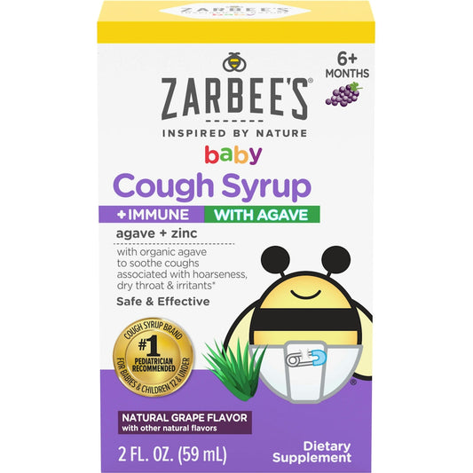 Zarbee's Cough Syrup Immune, Natural Grape Flavor, Baby 2 Fl Oz