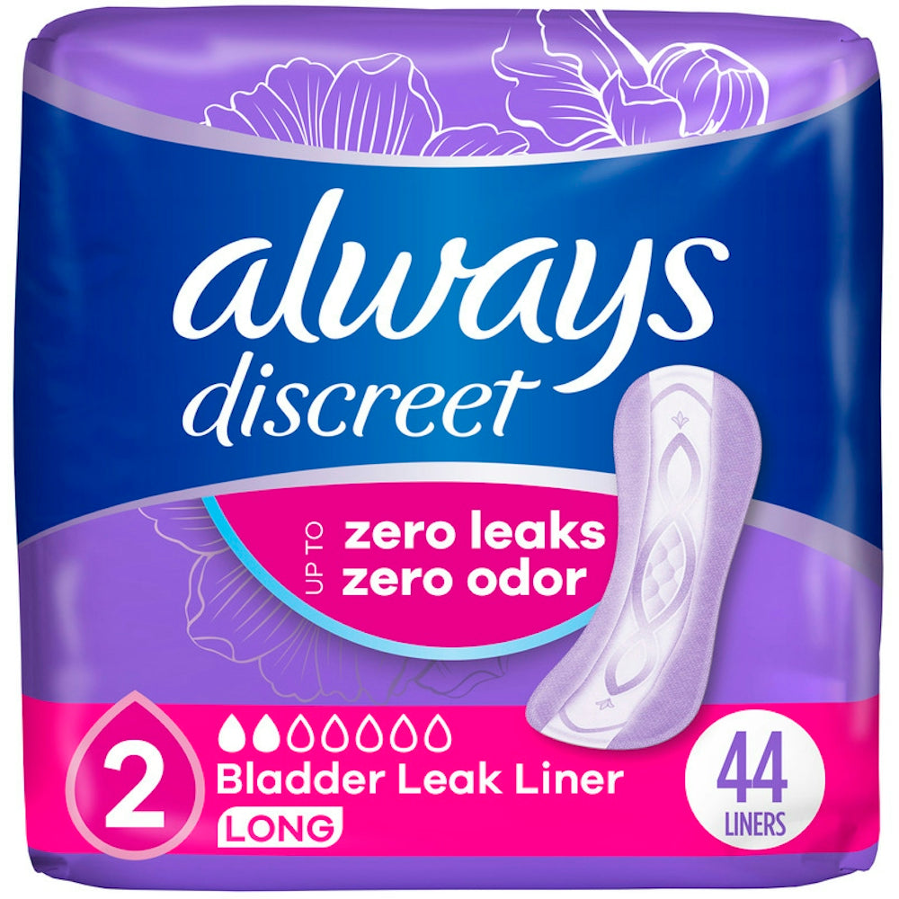 Always Discreet Very Light Absorbency Long Length Incontinence Liners