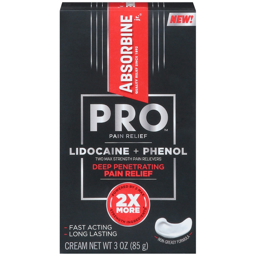 Absorbine Deep Penetrating Pain Relief, Lidocaine + Phenol, Two Max Strength, Cream