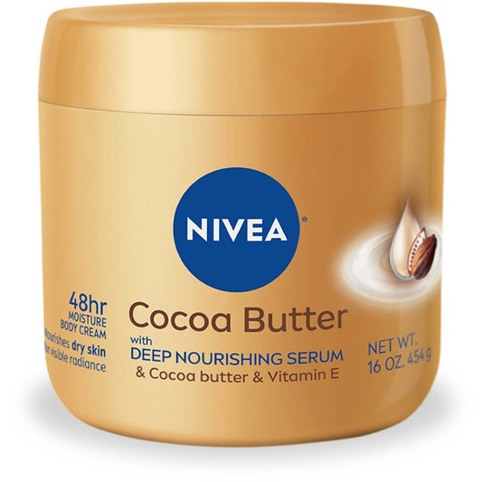 Nivea Cocoa Butter Body Cream With Deep Nourishing Serum, 15.5 Ounce