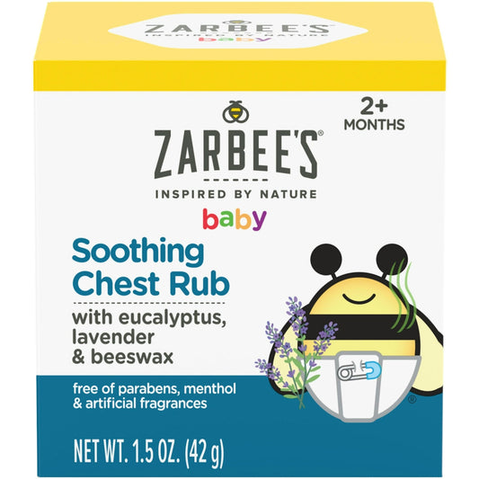 Zarbee's Naturals Baby Soothing Chest Rub With Eucalyptus, Lavender Beeswax, 1.5 Ounce