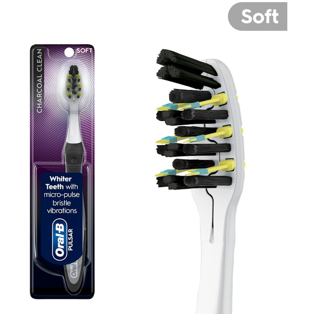 Oral-B Pulsar Battery Toothbrush With Charcoal Infused Bristles Soft - 1ct