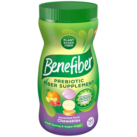 Benefiber Fiber Supplement Chewable Tablets Assorted Fruit