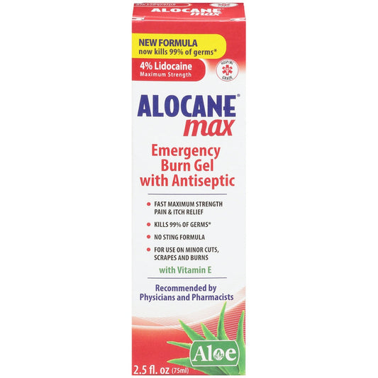 Alocane Emergency Burn Gel, Maximum Strength 2.5 Fl Oz