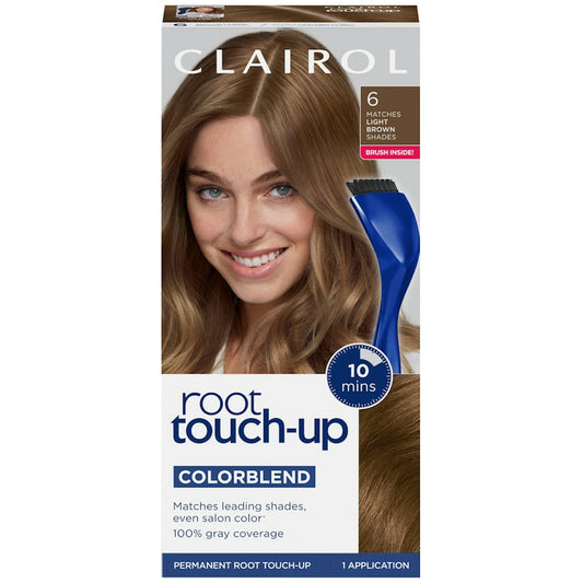 Clairol Nice N Easy Root Touch Up Permanent Hair Color, 6 Light Brown