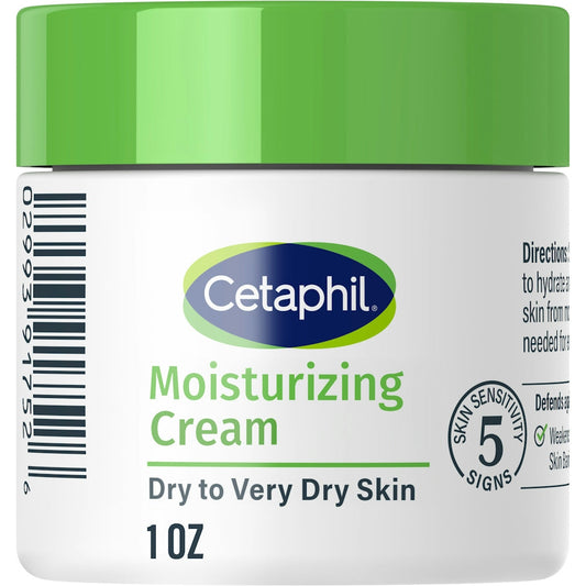 Cetaphil Body Moisturizer, Hydrating Moisturizing Cream For Dry To Very Dry, Sensitive Skin, NEW 1 Oz 12 Pack, Fragrance Free, Non-Comedogenic, Non-Greasy