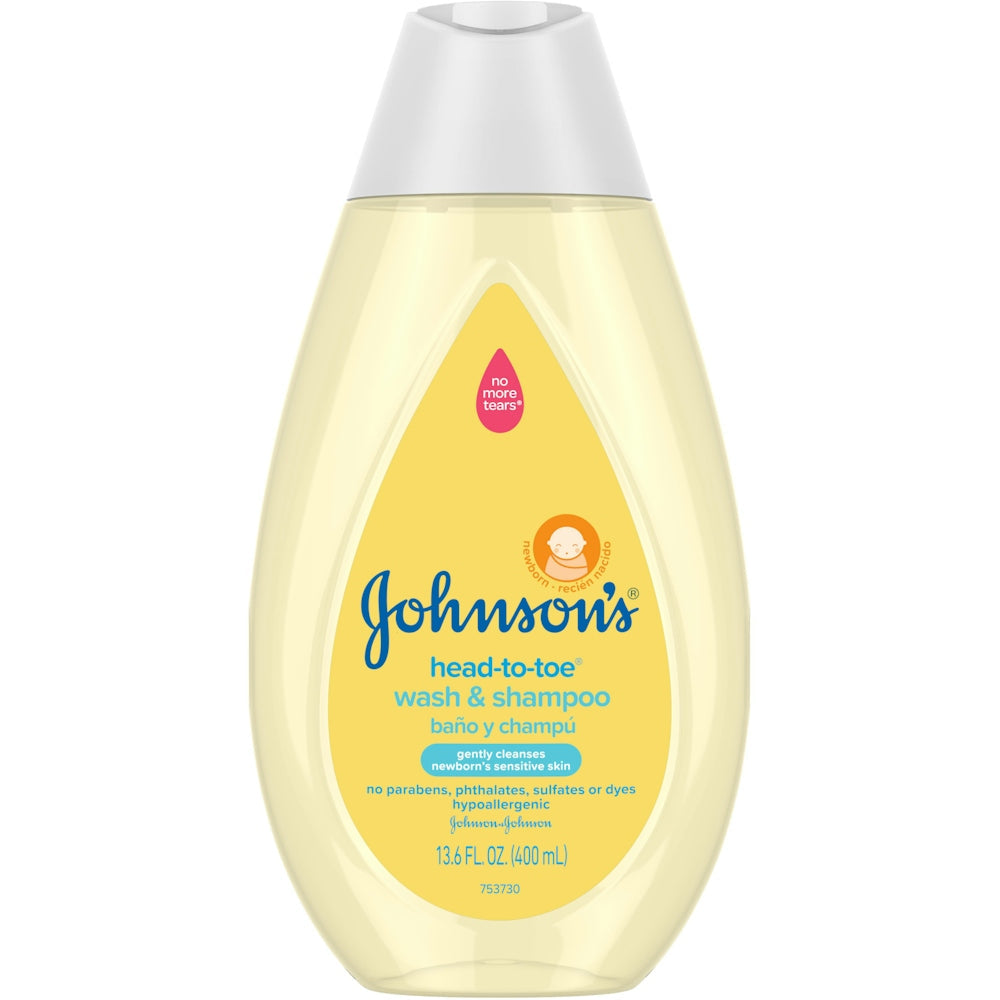 Johnson's Baby Wash & Shampoo, Newborn 13.6 Fl Oz