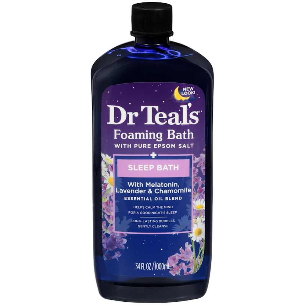 Dr Teal's Foaming Bath, Lavender & Chamomile, Melatonin, Sleep Bath 34 Fl Oz