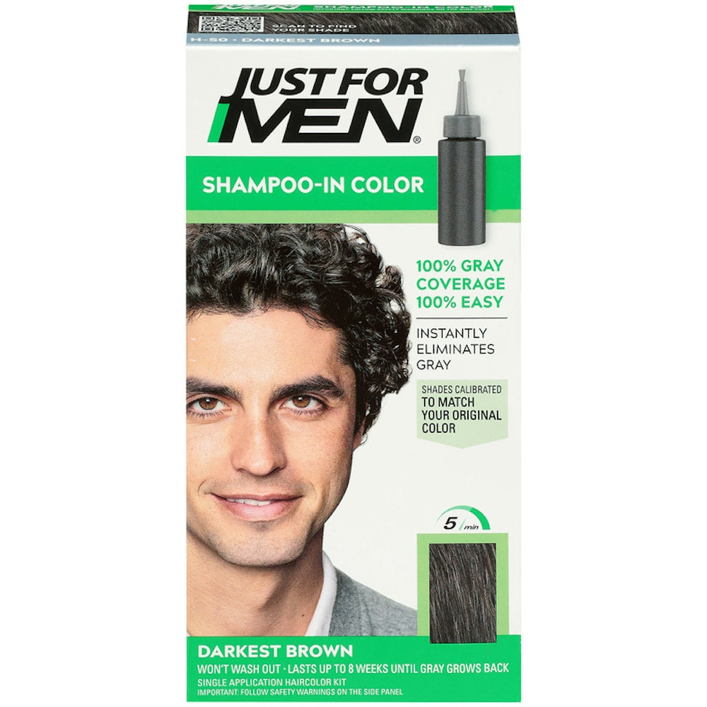 Just For Men Shampoo In Color, Darkest Brown H 50