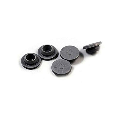 20 MM SNAP-ON CHLOROBUTYL RUBBER STOPPERS, GREY (25 COUNT)