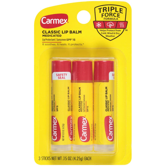 Carmex Lip Balm, Classic, Medicated, SPF 15