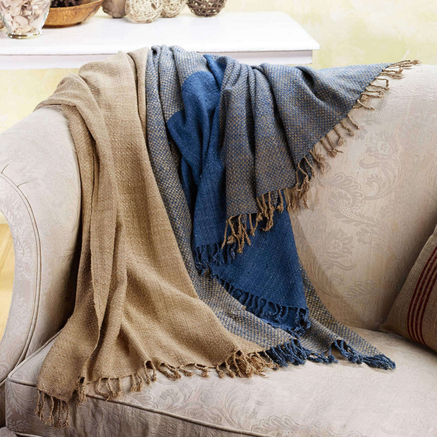 BLOCK Handwoven Cruelty-free Silk Throw – Fair Trade – Artisan Made