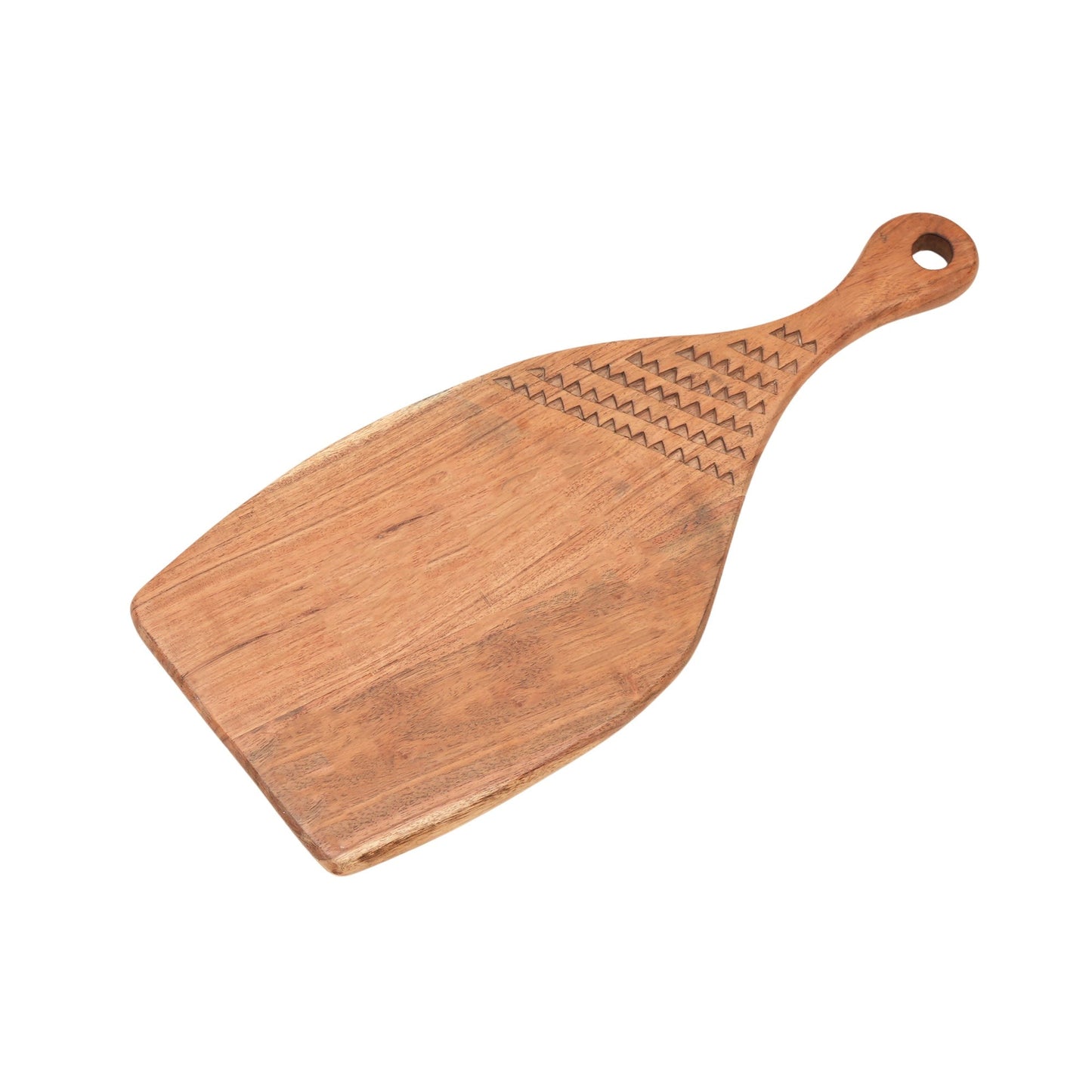 Acacia Wood Handmade Cutting Board with Handle, 7x0.75x16.5"