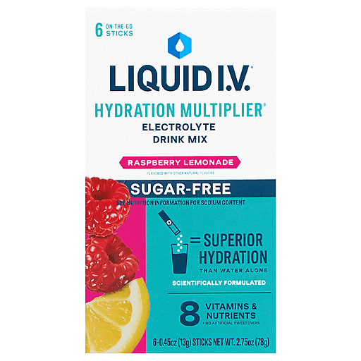 Liquid I.V. Sugar Free Raspberry Lemonade Electrolyte Drink Mix