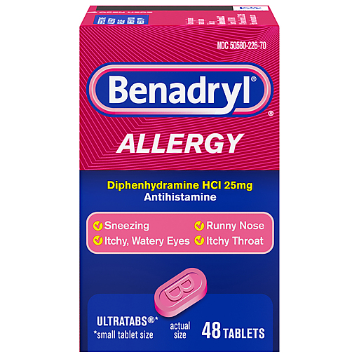 Benadryl Tablets 25 Mg Allergy