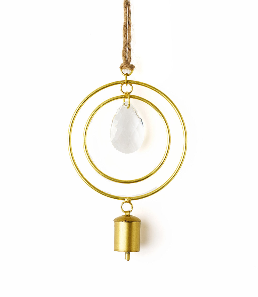Suyra Two Circle Crystal Suncatcher Wind Chime - Hand Tuned - Osadia Concept Store