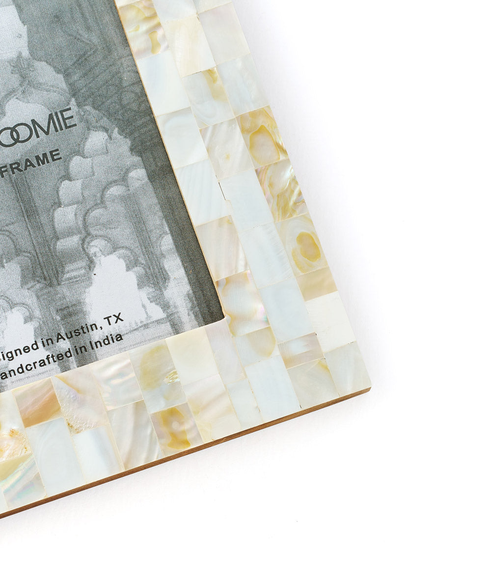 Chitra 5x7 Mother of Pearl Picture Frame- Hand Carved Fair Trade - Osadia Concept Store