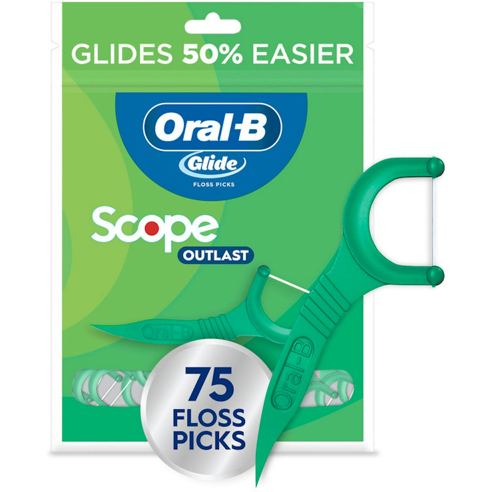 Oral-B Complete Glide + Scope Outlast Mint Dental Floss Picks
