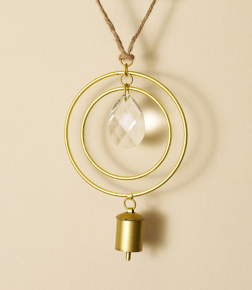 Suyra Two Circle Crystal Suncatcher Wind Chime - Hand Tuned - Osadia Concept Store