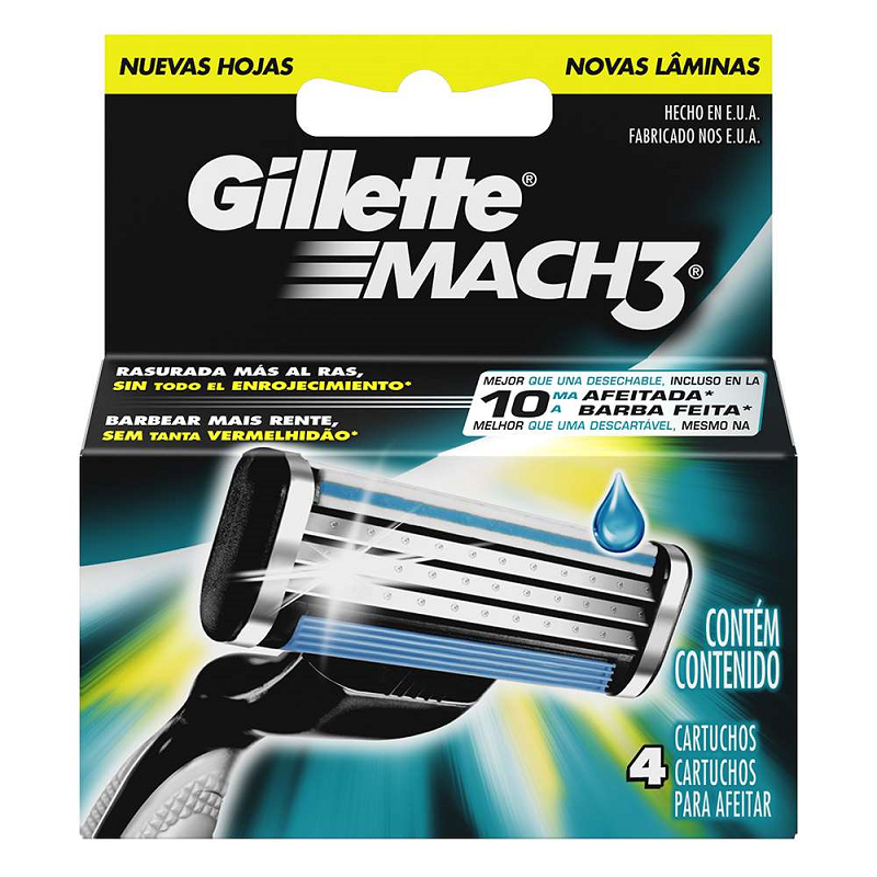 Gillette Mach 3 Con 4 Cartucho