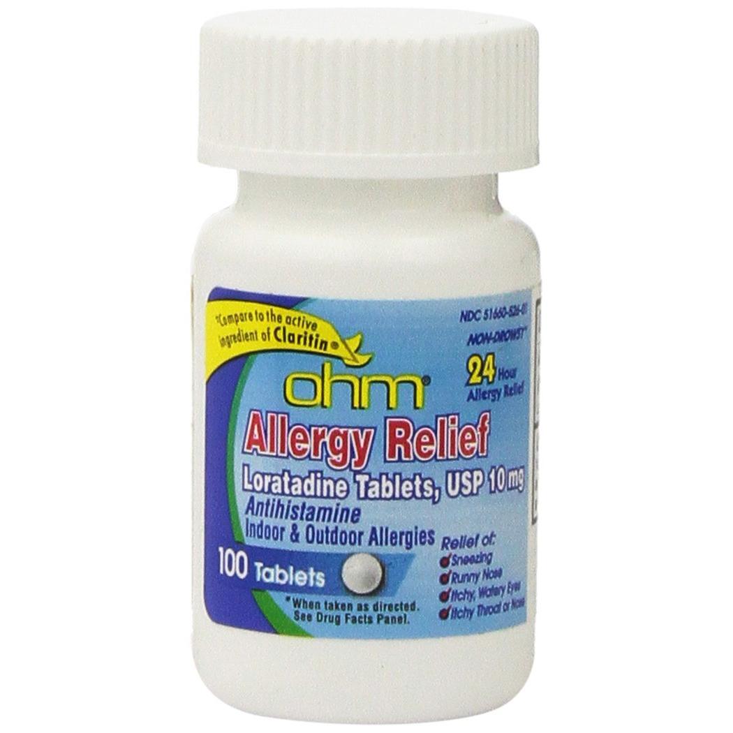 OHM Loratadine 24 Hour Allergy Relief 10mg - 100 Tabs