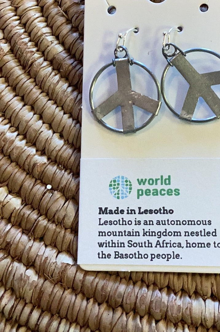 Peace sign earrings