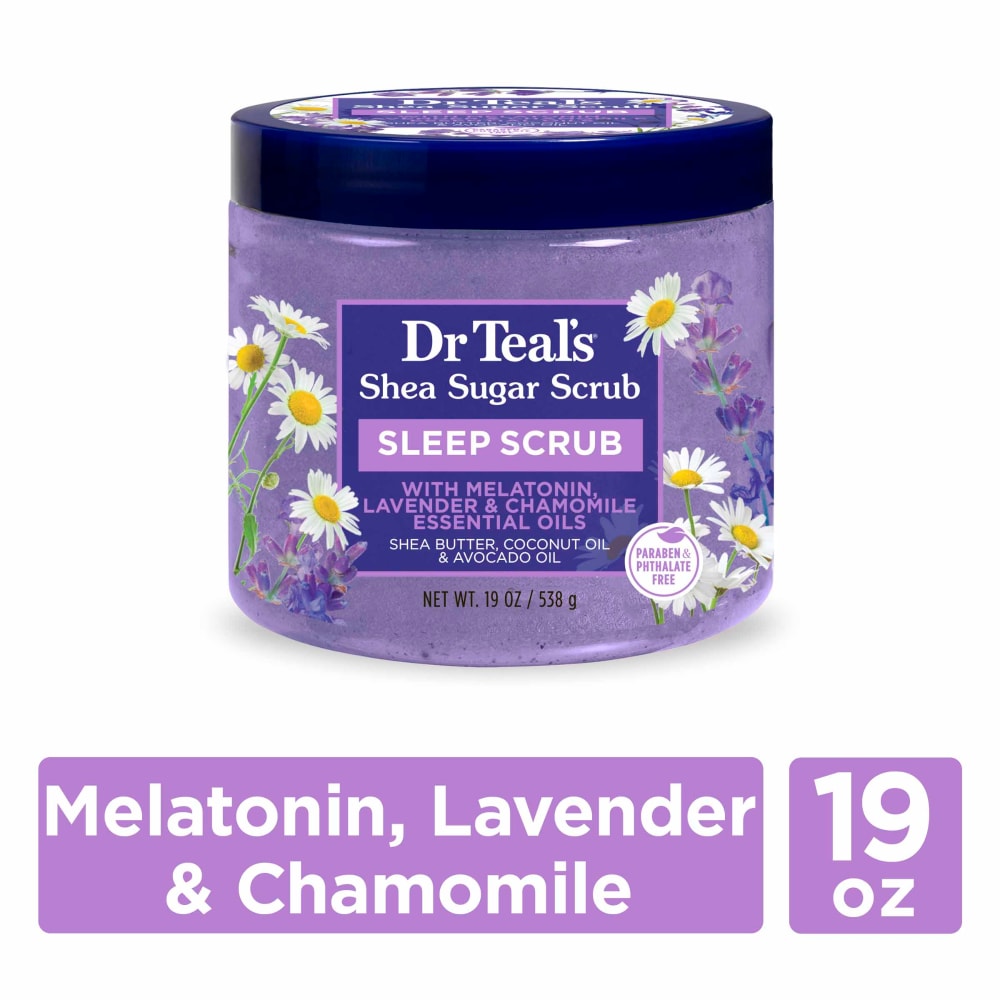 Dr Teal's Melatonin With Essential Oils Shea Sugar Scrub 19 Oz