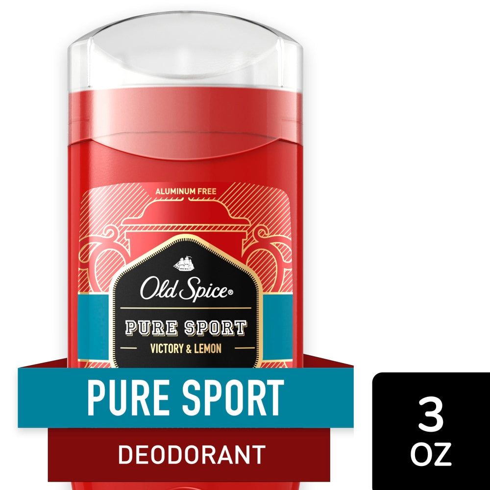 Old Spice Red Collection Deodorant For Men Aluminum Free Pure Sport Scent 3.0 Oz