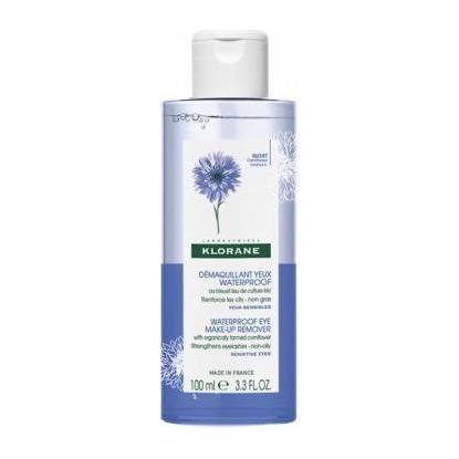 Klorane Waterproof Eye Make-Up Remover With Organically Farmed Cornflower, 3.3-oz