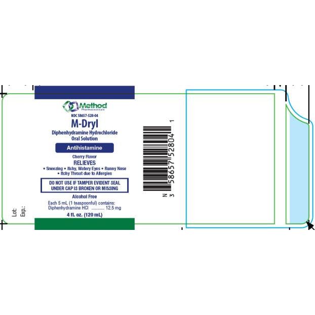 Method Pharmaceuticals Diphenhydramine HCI Oral Solution 12.5 MG, 4 FL OZ