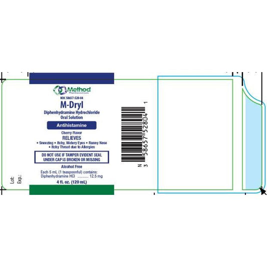 Method Pharmaceuticals Diphenhydramine HCI Oral Solution 12.5 MG, 4 FL OZ