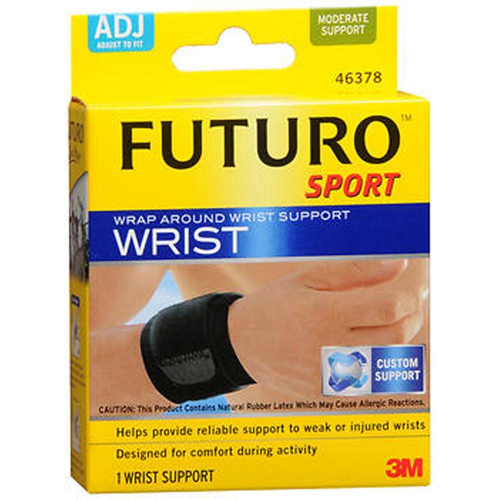 Futuro Sport Wrap Around Wrist Support Adjust To Fit, Black Each