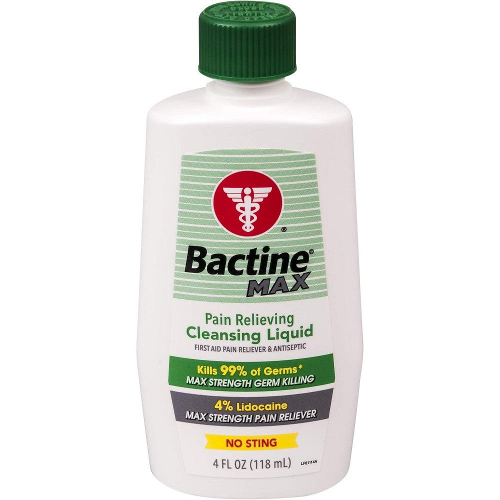 Bactine Max Pain Relieving Cleansing Liquid 4 Oz