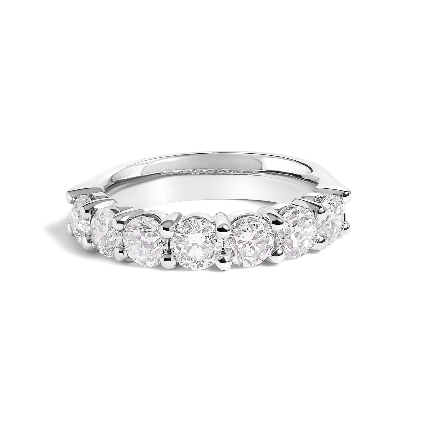 14K White Gold 2. 0 Cttw Diamond 7 Stone Band Ring
