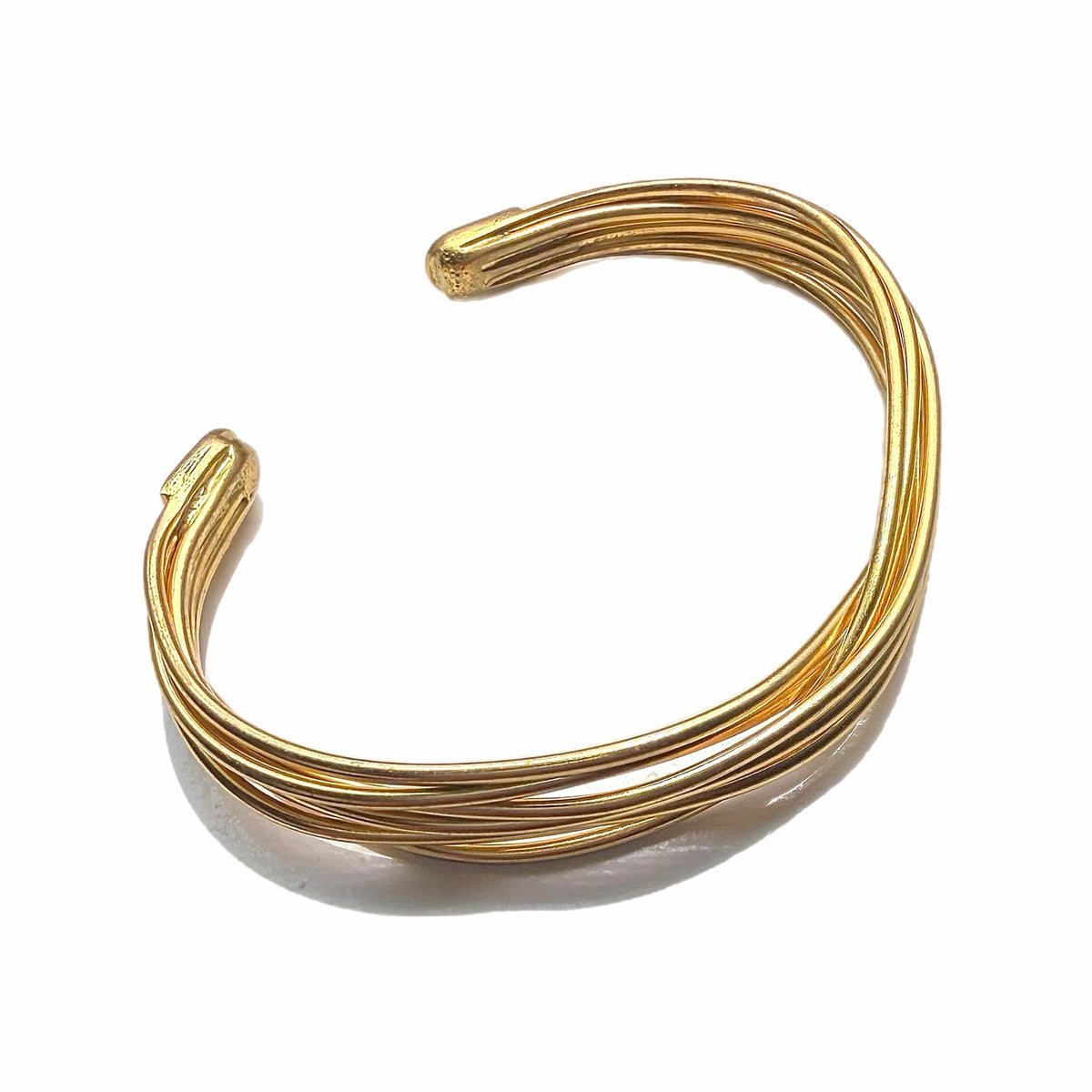 Gold Braided Cuff Bangle