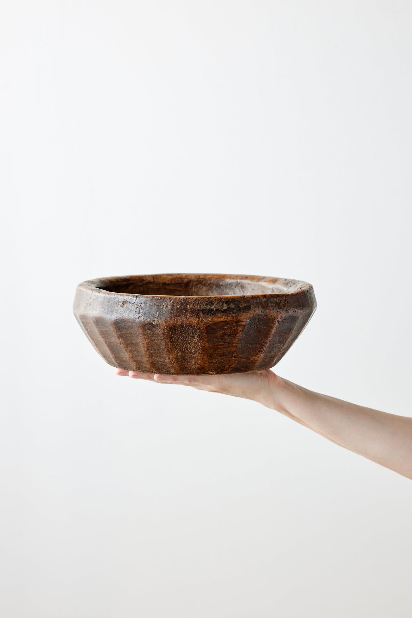 Vintage Iroko Wood Bowl