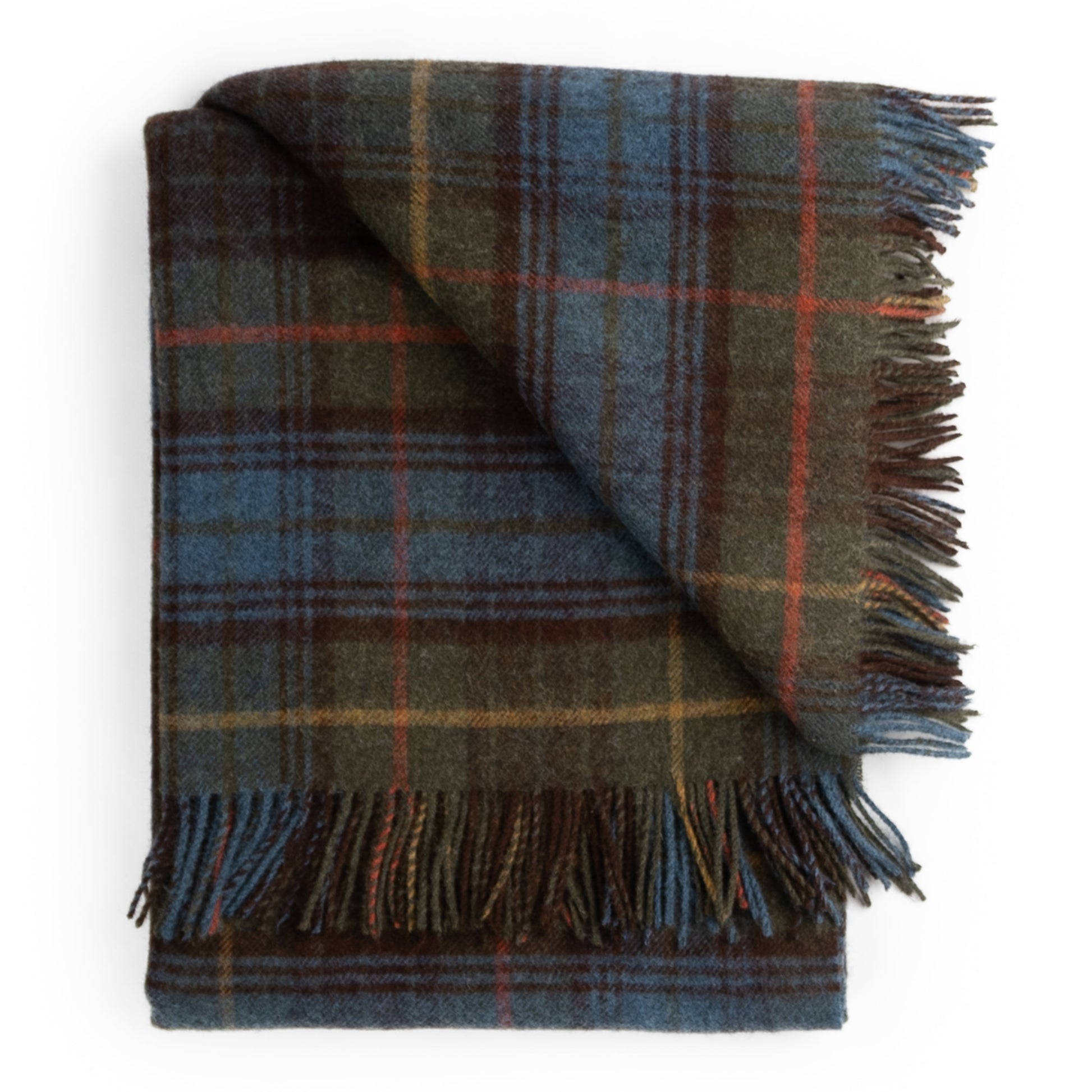 Highland Tweeds Shetland Lambswool Throw (Antique Hunting Stewart) - Osadia Concept Store