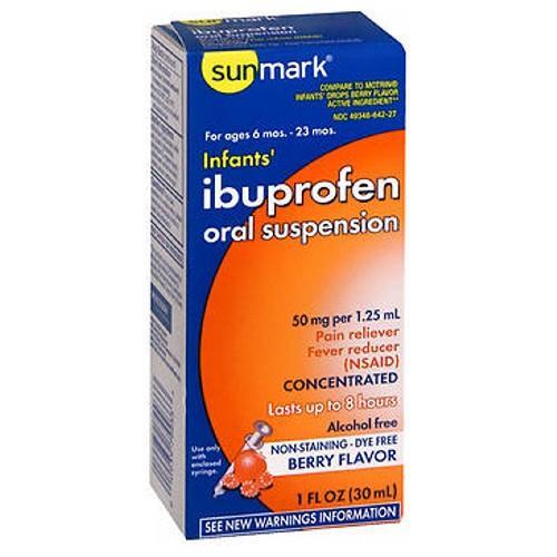 Sunmark Infants Ibuprofen Oral Suspension, Berry 1 Oz