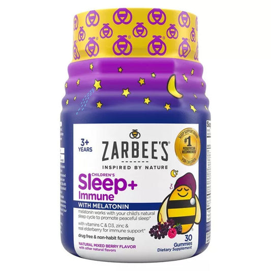 Zarbee's Kids Sleep Immune Health Gummies With 1mg Melatonin Berry 30ct