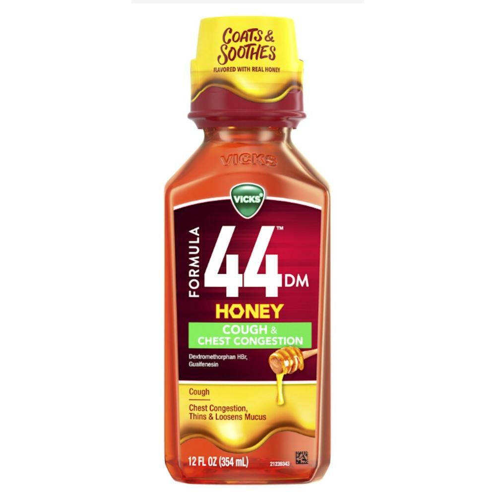 Vicks Formula 44 DM Honey Cough & Chest Congestion Medicine