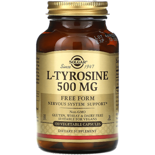 Solgar L-Tyrosine 500mg 100 Vegetables Capsules