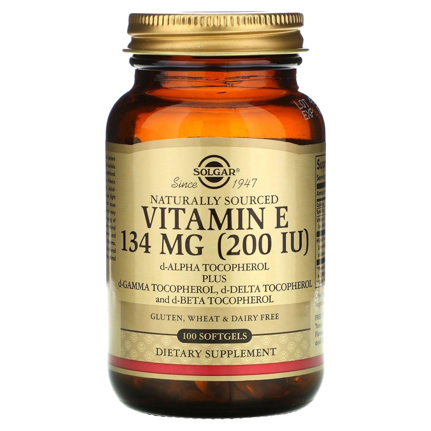 Solgar Vitamin E 134 mg (200 IU) 100 Softgels