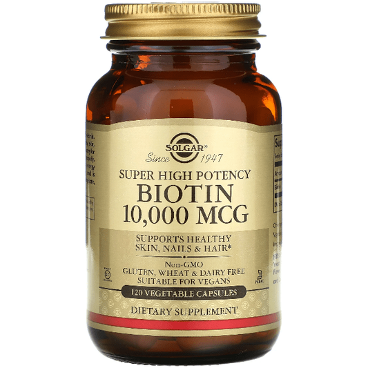 Solgar Biotin 10,000mcg 120 Vegetable Capsules
