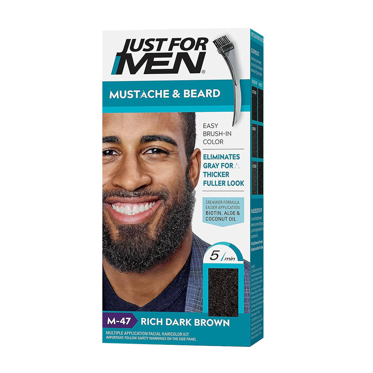 Just For Men Rich Dark Brown M-47 Mustache & Beard