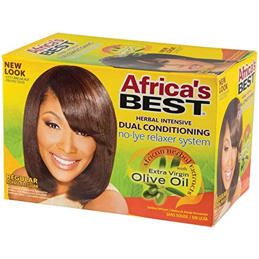 Africa's Best Relaxer System, No Lye, Herbal Intensive, Dual Conditioning, Regular