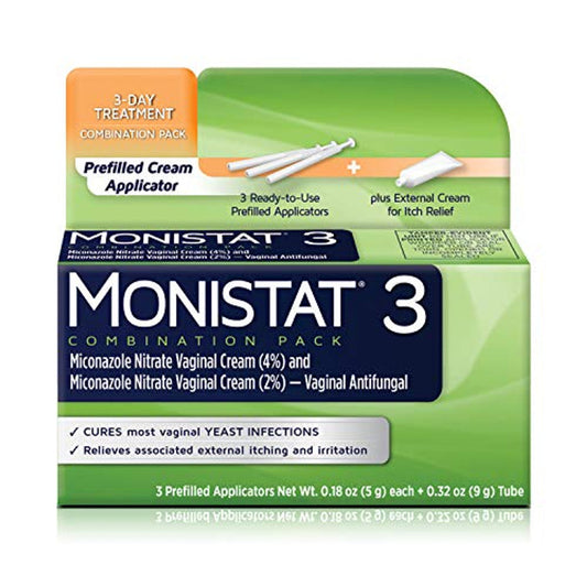Monistat Vaginal Antifungal, 3 Day Treatment, Cream, Combination Pack