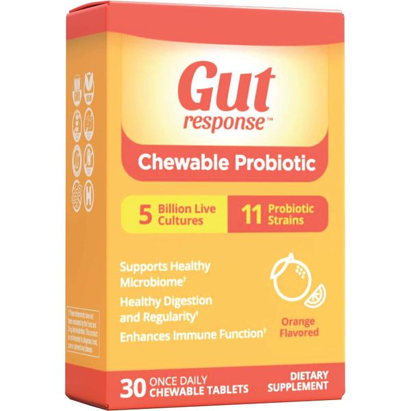 Gut Response Chewable Probiotic, 30 Capsule